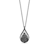 Thumbnail Image 1 of Enchanted Disney Villains Maleficent 1/10 CT. T.W. Black and White Diamond and Pear-Shaped Black Druzy Pendant in Sterling Silver