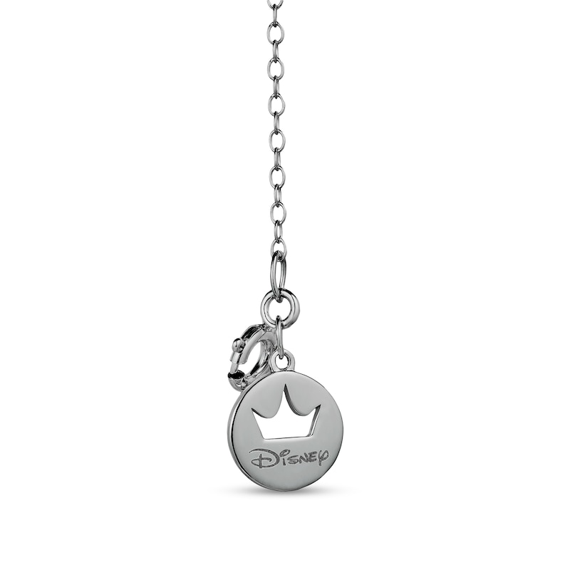 Main Image 2 of Enchanted Disney Villains Maleficent 1/10 CT. T.W. Black and White Diamond and Pear-Shaped Black Druzy Pendant in Sterling Silver