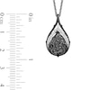 Thumbnail Image 3 of Enchanted Disney Villains Maleficent 1/10 CT. T.W. Black and White Diamond and Pear-Shaped Black Druzy Pendant in Sterling Silver