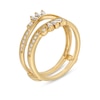 Thumbnail Image 3 of 1/3 CT. T.W. Baguette and Round Diamond Vintage-Style Solitaire Ring Enhancer in 14K Gold