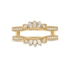 Thumbnail Image 4 of 1/3 CT. T.W. Baguette and Round Diamond Vintage-Style Solitaire Ring Enhancer in 14K Gold