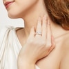 Thumbnail Image 2 of 1/3 CT. T.W. Baguette and Round Diamond Vintage-Style Solitaire Ring Enhancer in 14K Rose Gold