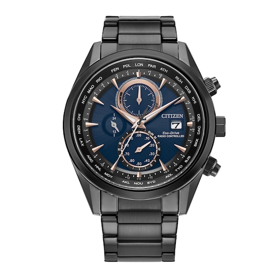 Men's Citizen Radio Control At8265 Watch in Black Ion-Plated Stainless Steel (Model At8265-57L)