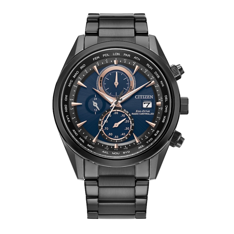 Main Image 1 of Men's Citizen Radio Control AT8265 Watch in Black Ion-Plated Stainless Steel (Model AT8265-57L)