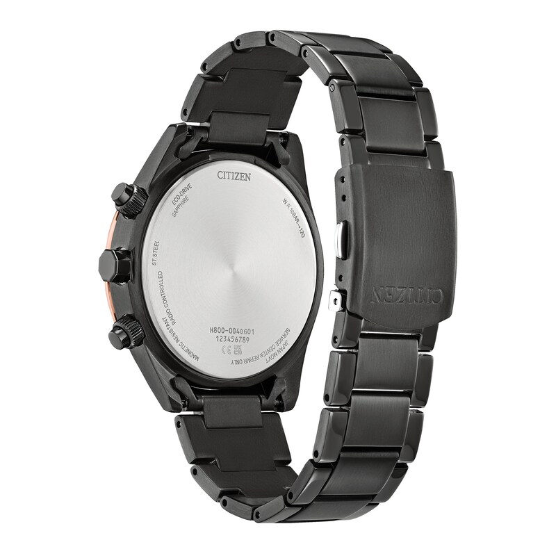 Main Image 3 of Men's Citizen Radio Control AT8265 Watch in Black Ion-Plated Stainless Steel (Model AT8265-57L)