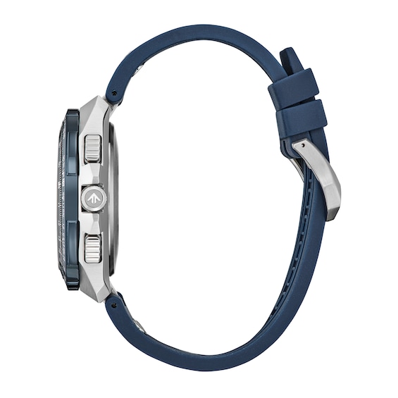 Men's Citizen Promaster Skyhawk A-T in Stainless Steel with Blue Silicone Strap (Model Jy8156-00L)