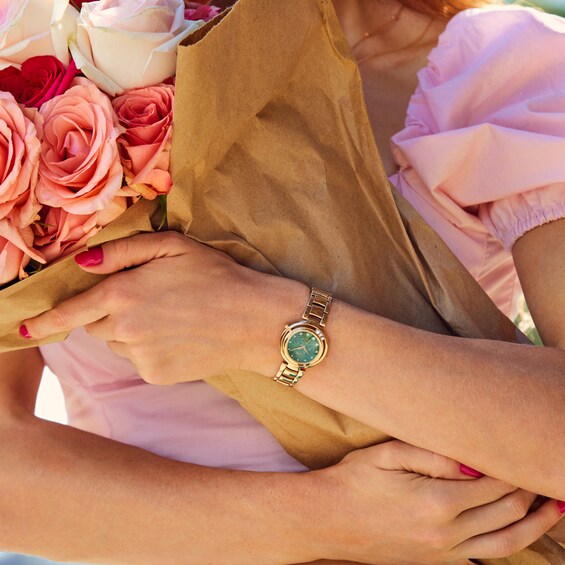 Ladies' Citizen L Arcly Diamond Accent Watch in Rose-Tone Stainless Steel (Model Em1113-58Y)