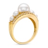 Thumbnail Image 2 of Freshwater Cultured Pearl and 1/3 CT. T.W. Diamond Ring in 10K Gold