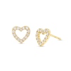 Thumbnail Image 0 of 1/5 CT. T.W. Certified Lab-Created Diamond Open Heart Stud Earrings in 14K Gold (F/SI2)