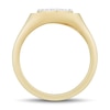 Thumbnail Image 2 of 1/10 CT. T.W. Diamond Heart Sunburst Signet Ring in 10K Gold