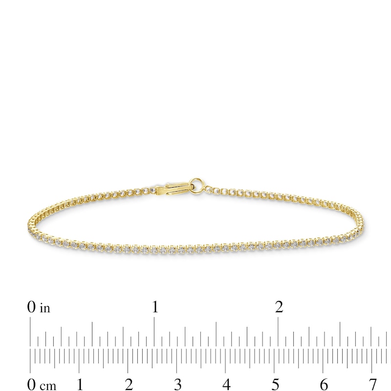 Main Image 3 of 1 CT. T.W. Certified Lab-Grown Diamond Tennis Bracelet in 14K Gold (F/SI2)