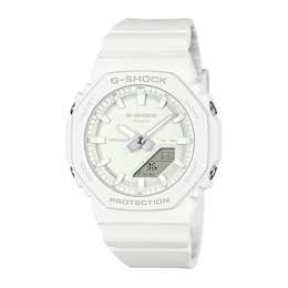 Ladies' Casio G-Shock White Bio-Based Resin Watch (Model GMAP2100-7A)