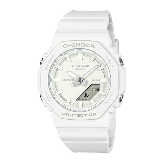 Ladies' Casio G-Shock White Bio-Based Resin Watch (Model Gmap2100-7A)