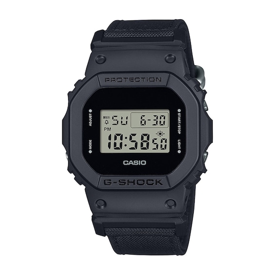 Men's Casio G-Shock S-Series Watch with Black CorduraÂ® Nylon Band (Model Dw5600Bce-1)