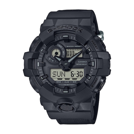 Men's Casio G-Shock Classic Analog/Digital Display Watch with Black Cordura® Nylon Band (Model Ga700Bce-1A)