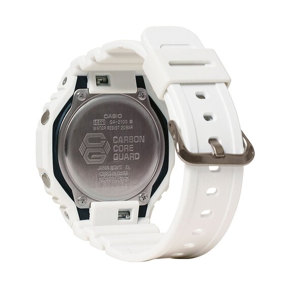 Men's Casio Tone-on-Tone G-Shock Analog/Digital Display Watch in White (Model Ga2100-7A7)