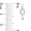 Thumbnail Image 3 of 1/10 CT. T.W. Diamond Open Pear-Shaped Hoop Earrings in 10K White Gold