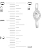 Thumbnail Image 3 of 1/10 CT. T.W. Diamond Open Marquise-Shaped Hoop Earrings in 10K White Gold