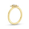 Thumbnail Image 3 of 1/4 CT. T.W. Baguette-Cut and Round Diamond Frame Ring in 10K Yellow Gold