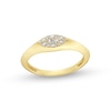 Thumbnail Image 1 of 1/6 CT. T.W. Marquise-Shaped Multi-Diamond Signet Ring in 10K Yellow Gold