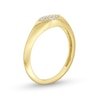 Thumbnail Image 3 of 1/6 CT. T.W. Marquise-Shaped Multi-Diamond Signet Ring in 10K Yellow Gold