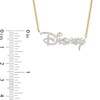 Thumbnail Image 3 of Enchanted Disney 1/6 CT. T.W. Diamond Script Necklace in 10K Gold