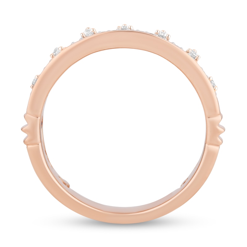 Main Image 4 of Enchanted Disney 1/5 CT. T.W. Diamond Castle Ring Set in 10K Rose Gold