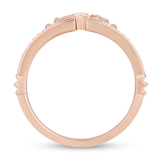 Enchanted Disney 1/5 CT. T.w. Diamond Castle Ring Set in 10K Rose Gold