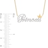 Thumbnail Image 3 of Enchanted Disney Princess 1/10 CT. T.W. Diamond "Princess" with Crown Necklace in 10K Gold – 18”
