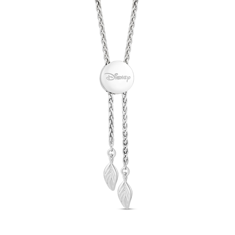 Main Image 2 of Enchanted Disney Belle 1/10 CT. T.W. Diamond Rose Bolo Bracelet in Sterling Silver and 10K White Gold - 8.5"
