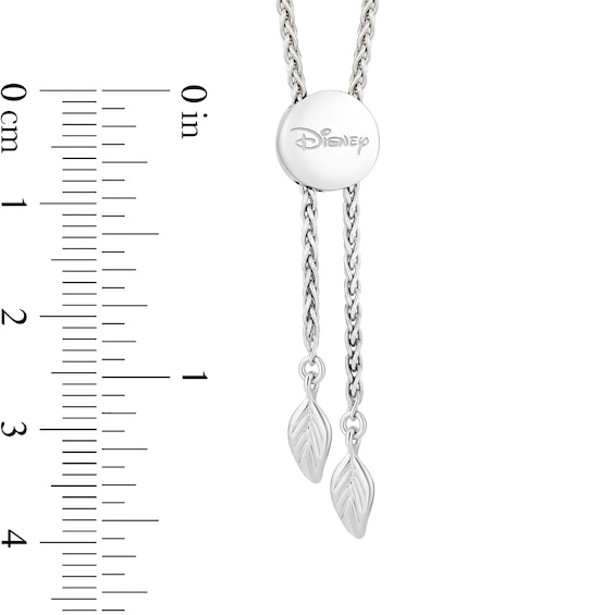 Enchanted Disney Belle 1/10 CT. T.w. Diamond Rose Bolo Bracelet in Sterling Silver and 10K Gold - 8.5"