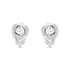 Thumbnail Image 1 of Enchanted Disney Belle 1/15 CT. T.W. Diamond Rose Stud Earrings in 10K White Gold