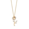 Thumbnail Image 1 of Enchanted Disney Belle 1/10 CT. T.W. Diamond Rose Pendant in 10K Gold - 19"