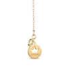 Thumbnail Image 2 of Enchanted Disney Belle 1/10 CT. T.W. Diamond Rose Pendant in 10K Gold - 19"