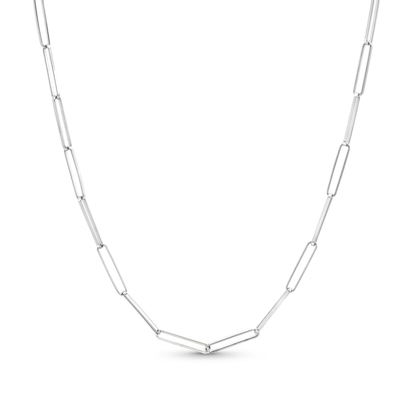 2.0mm Paper Clip Chain Necklace in Solid 14K White Gold 20" Zales