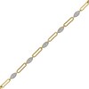 Thumbnail Image 1 of 1/5 CT. T.W. Diamond Cheval and Marquise Link Bracelet in 10K Gold - 7.5"
