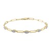 Thumbnail Image 3 of 1/5 CT. T.W. Diamond Cheval and Marquise Link Bracelet in 10K Gold - 7.5"