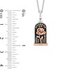 Thumbnail Image 3 of Enchanted Disney Belle 1/5 CT. T.W. Champagne Diamond and Rose Pendant in Sterling Silver and 10K Rose Gold