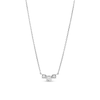 Thumbnail Image 1 of 1/10 CT. T.W. Diamond Three Stone Necklace in 10K White Gold
