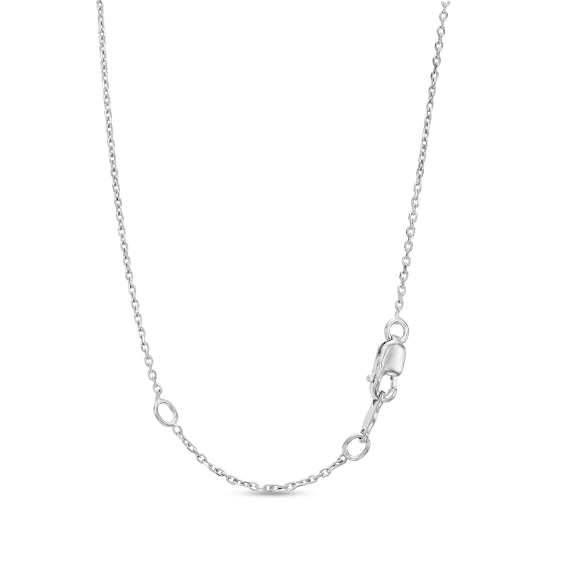 Main Image 3 of 1/10 CT. T.W. Diamond Three Stone Necklace in 10K White Gold