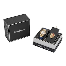 Ladies' Citizen Eco-Drive® Disney® Snow White Flora Watch with Beige Dial and Pin Box Set (Model: GA1079-41W)