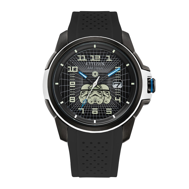 Main Image 1 of Men’s Citizen Eco-Drive® Star Wars™ Darth Vader Watch with Black Dial and Black Silicone Strap (Model: AW1659-00W)