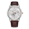 Thumbnail Image 1 of Men's Citizen Eco-Drive® Disney® Steamboat Willie Watch with Silver-Tone Dial and Leather Strap (Model: AW1788-07W)