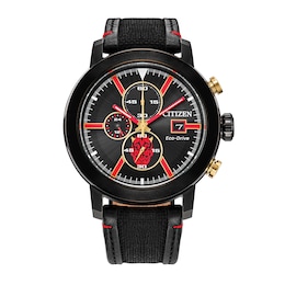 Men's Citizen Star Wars™ Eco-Drive® Chronograph Watch with Black Dial and Black Nylon Strap (Model: CA0766-02W)