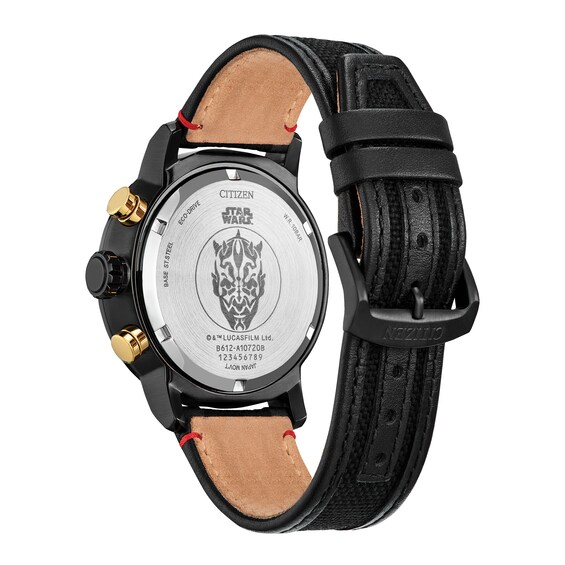 Men's Citizen Star Wars™ Eco-Drive® Chronograph Watch with Black Dial and Black Nylon Strap (Model: Ca0766-02W)