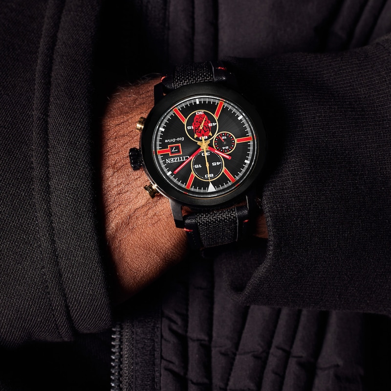 Main Image 5 of Men's Citizen Star Wars™ Eco-Drive® Chronograph Watch with Black Dial and Black Nylon Strap (Model: CA0766-02W)