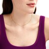 Thumbnail Image 2 of Bead Station Cross Necklace in Solid 14K Gold - 16”