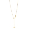 Thumbnail Image 3 of Bead Station Cross Necklace in Solid 14K Gold - 16”