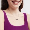 Thumbnail Image 2 of Blue Sapphire and 1/6 CT. T.W. Diamond Three-Stone Necklace in Sterling Silver – 18