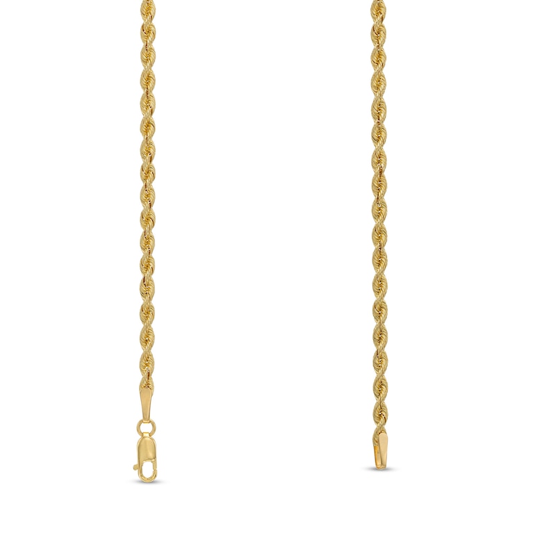 2.5mm Rope Chain Necklace in Semi-Solid 14K Gold - 20"